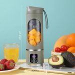 Green Portable Fruit Blender With Display
