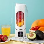 White Portable Fruit Blender With Display